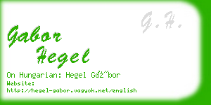 gabor hegel business card